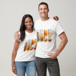 CAMISETA PASTEL FALL TEMÁTICO AUTUMN BRUSHSTROKES