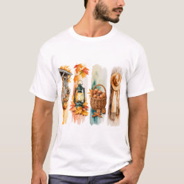CAMISETA PASTEL FALL TEMÁTICO AUTUMN BRUSHSTROKES