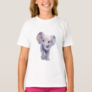 Camiseta Pastel Galaxy Nebula Baby Elephant Niños