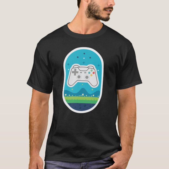 Camiseta Pastel Gamer Meadow Cute Dreamscape Game Controlle (Anverso)