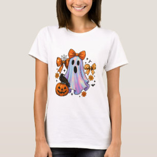 Camiseta Pastel Ghost Halloween Calabaza Ghost Coquette Par
