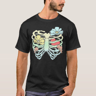 Camiseta Pastel Goth Ribcage Halloween