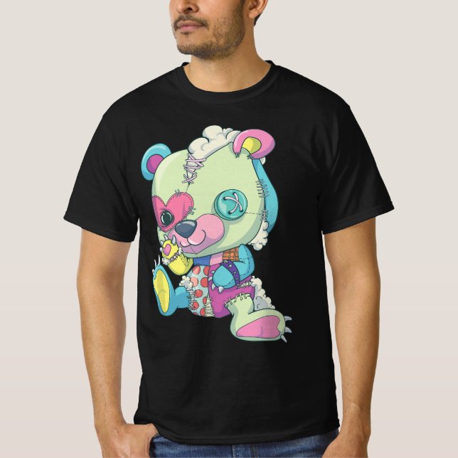 Camiseta Pastel Goth Teddy Bear  (Anverso)