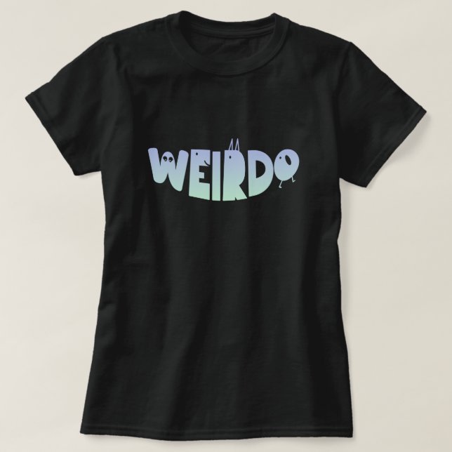 Camiseta Pastel Goth Weirdo Creep Monster Creepy Letters (Diseño del anverso)
