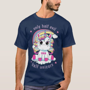 Camiseta Pastel Gótico 333 Solo mitad Malvado Kawaii Unicor