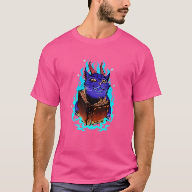 Camiseta Pastel Gótico Baphomet Cat Evil Pagan Gótico Kitte (Anverso)