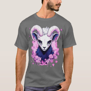 Camiseta Pastel Gótico Baphomet Creepy Kawaii Goat Menhera