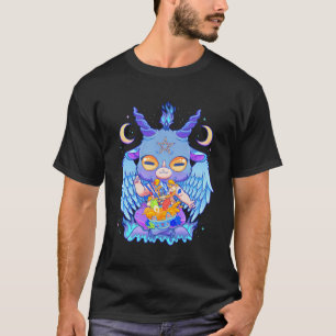 Camiseta Pastel Gótico Baphomet Ramen Noodles Japón Comida 