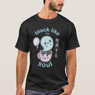 Camiseta Pastel Gótico Café Negro Creepy regalo de Kawaii