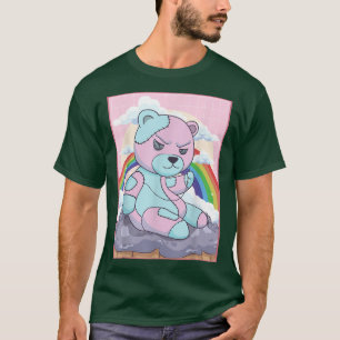 Camiseta Pastel Gótico Estética Kawaii Bear Voodoo Doll Yam