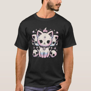 Camiseta Pastel Gótico Gato Gatito Anime Kawaii Neko Gótico