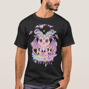 Camiseta Pastel Gótico Krampus Cat Cute Espeluznante Gato D