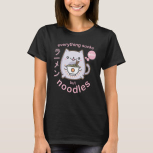 Camiseta Pastel Gótico Ramen Noodle Cat - Regalo