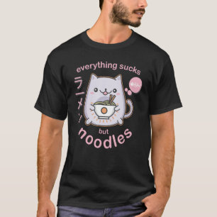Camiseta Pastel Gótico Ramen Noodle Cat - Regalo