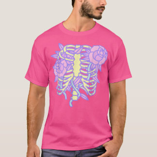 Camiseta Pastel Gótico Rib Cage Creepsia Cute Grunge Suave 