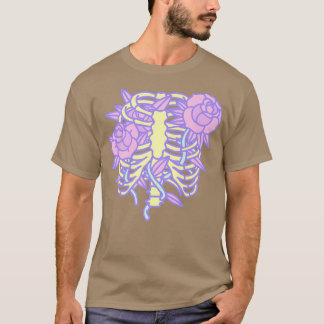 Camiseta Pastel Gótico Rib Cage Creepsia Cute Grunge Suave 