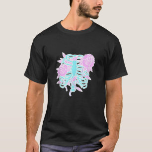 Camiseta Pastel Gótico Ropa de esqueleto Jaula Grunge suave