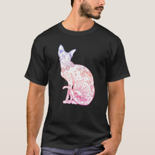 Camiseta Pastel Gótico Sphynx Cat Kitten Wicca Witch Tattoo