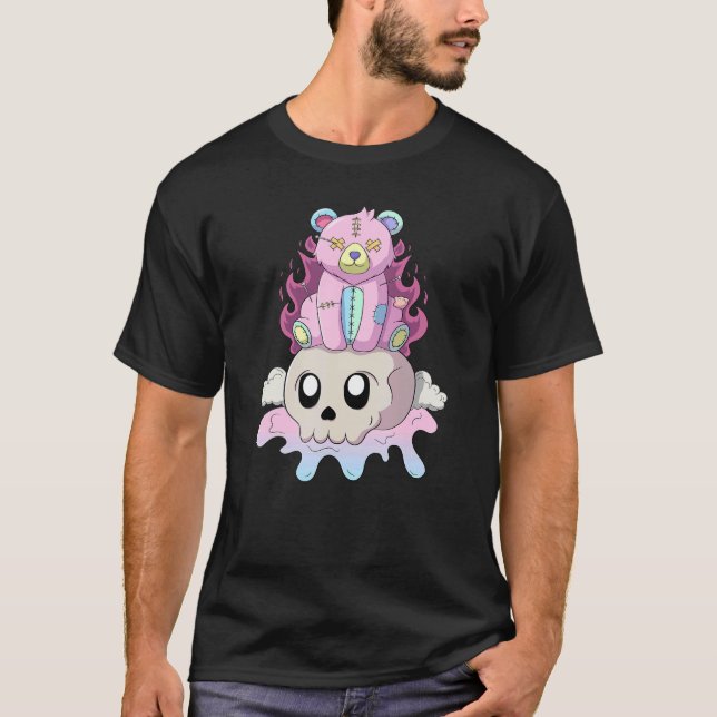 Camiseta Pastel gótico Teddy Bat Creepy Voodoo 1 (Anverso)