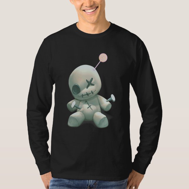 Camiseta Pastel Gótico Voodoo Sonrisa escalofriante (Anverso)