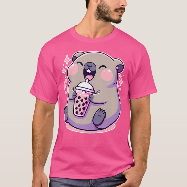 Camiseta Pastel Gótico Wombat Bubble Tea (Anverso)