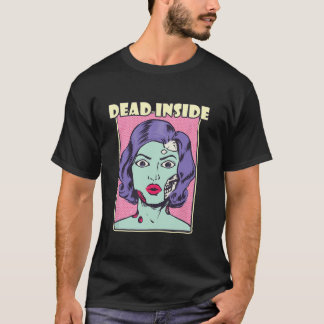 Camiseta Pastel Gótico Zombie Muerto Dentro de Mujeres Esté