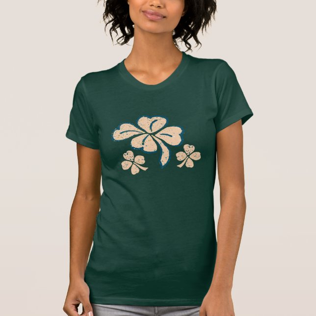 Camiseta Pastel Lucky Shamrock Clover St. Patrick s Day T-S (Anverso)