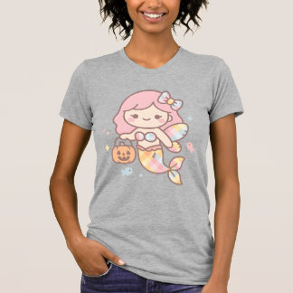 Camiseta Pastel Mermaid Halloween Cutie T-Shirt | Cute Plai