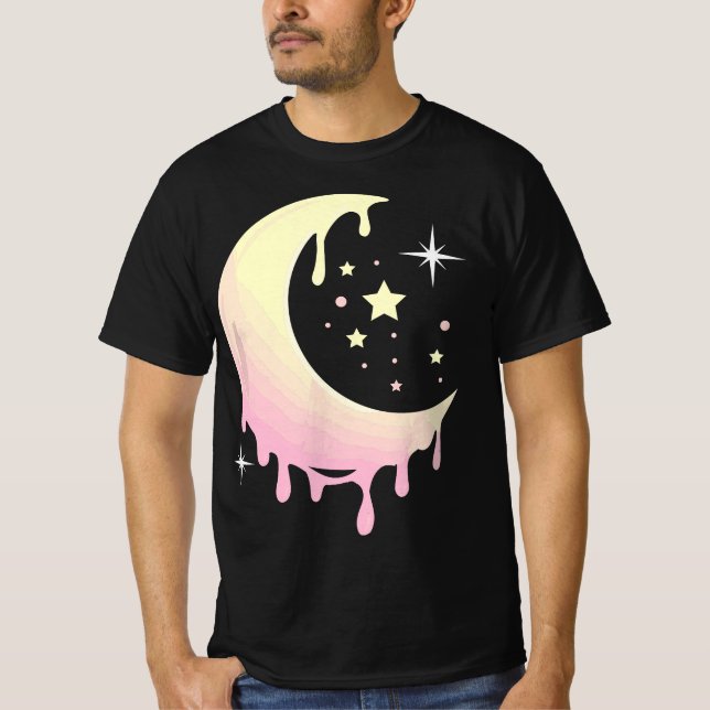 Camiseta Pastel Moon Kawaii Pastel Goth  (Anverso)