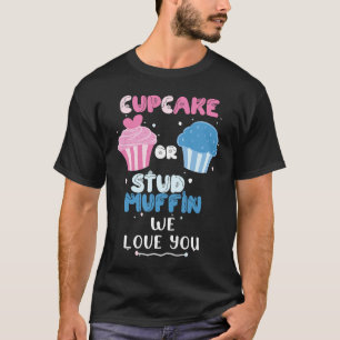 Camiseta Pastel O Muffin De Stud Te Ama Revelación De Géner