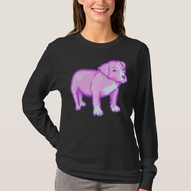 Camiseta Pastel Pitbull Purple (Anverso)