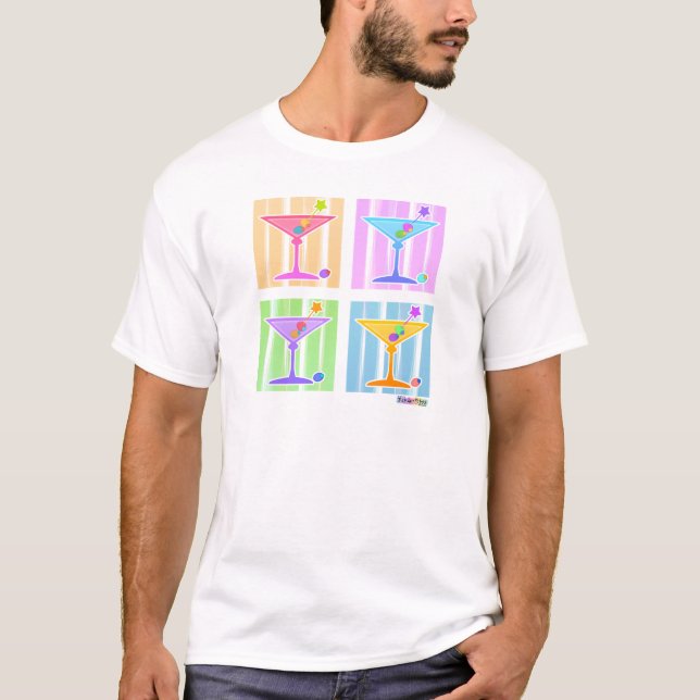 CAMISETA PASTEL POP ART MARTINIS (Anverso)