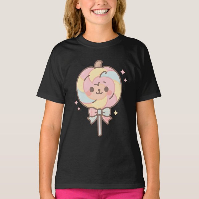 Camiseta Pastel Pumpkin Pop Kids T-Shirt | Cute Kawaii (Anverso)