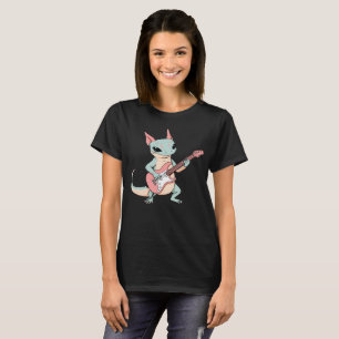 Camiseta Pastel Punk Rock Axolotl Guitarrista Soft Grunge