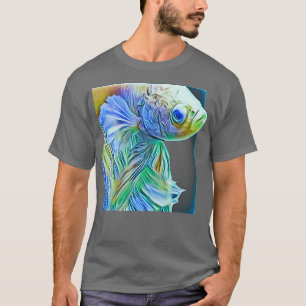 Camiseta Pastel Rainbow Betta Fish Aquarium Fantasy Dreams