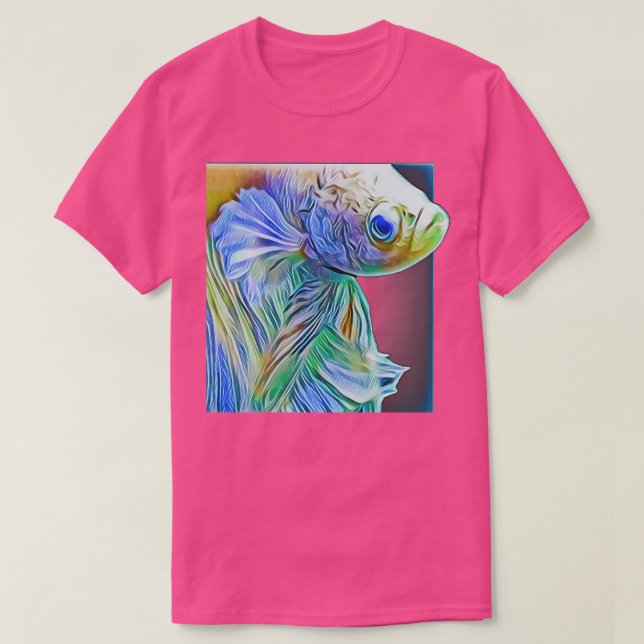 Camiseta Pastel Rainbow Betta Fish Aquarium Fantasy Dreams (Diseño del anverso)