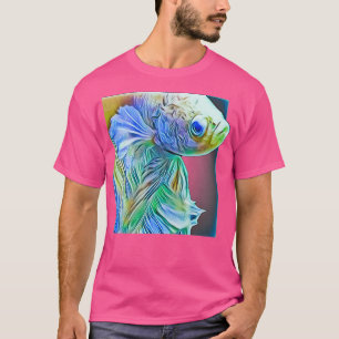 Camiseta Pastel Rainbow Betta Fish Aquarium Fantasy Dreams
