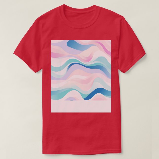 Camiseta Pastel Ripples Ondas Abstractas Modernas Desencade (Diseño del anverso)