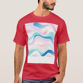 Camiseta Pastel Ripples Ondas Abstractas Modernas Desencade
