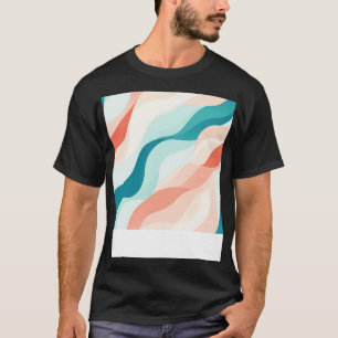 Camiseta Pastel Ripples Ondas Abstractas Modernas Desencade