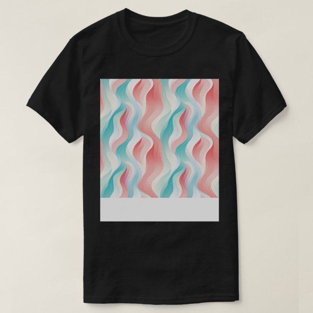 Camiseta Pastel Ripples Ondas Abstractas Modernas Desencade (Diseño del anverso)