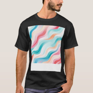 Camiseta Pastel Ripples Ondas Abstractas Modernas Desencade