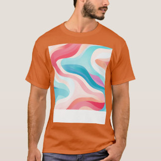 Camiseta Pastel Ripples Ondas Resumen Modernas Desencadenad