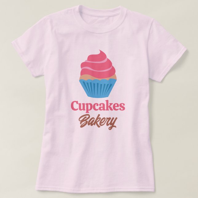 Camiseta Pastel rosa (Diseño del anverso)
