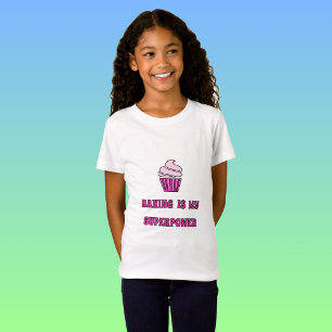 Camiseta Pastel rosa de cocina de superpotencia