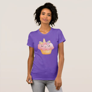 Camiseta Pastel rosa dulce Unicornio con Rosas