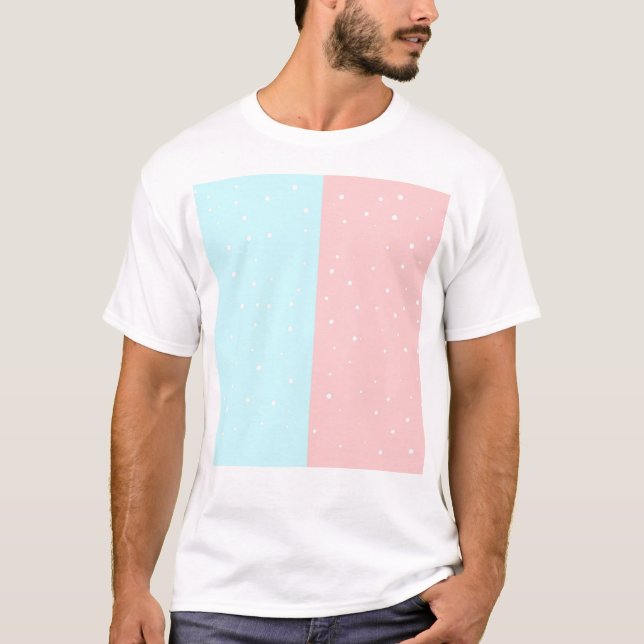 Camiseta Pastel rosa y azul (Anverso)