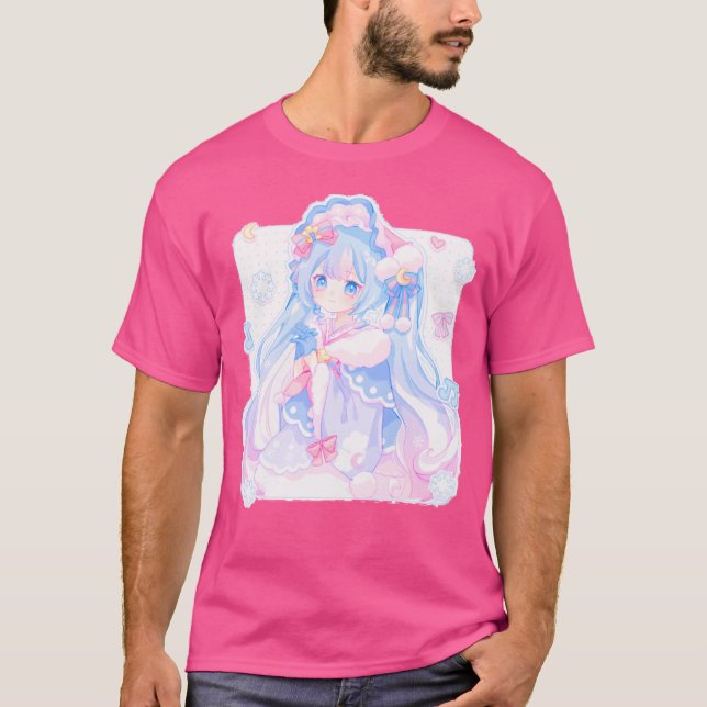 Camiseta Pastel Snow Hatsune Miku (Anverso)
