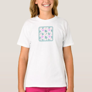 Camiseta Pastel Tropical Floral Pattern