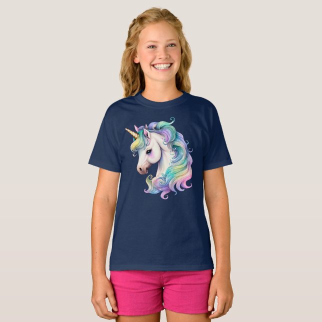 Camiseta Pastel Unicornio (Anverso completo)